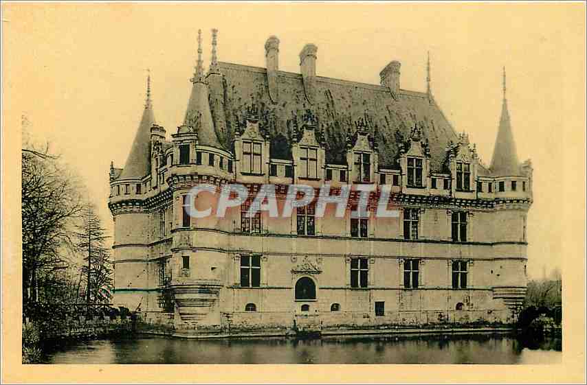 Château d'Azay-le-Rideau — Façade ouest — Le Vivier — Édition des Monuments Historiques