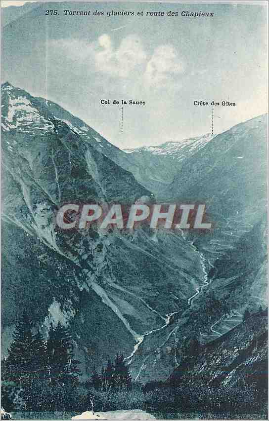 Torrent des glaciers et route des Chapieux — Col de la Sance, Crête des Gîtes — Édition Béroud - Bonneville