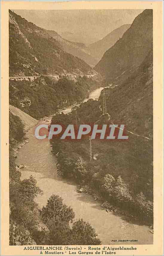 CPA Aigueblanche Savoie Route d'Aigueblanche a Moutiers 