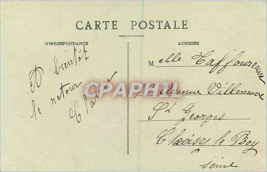 CPA Lyon Place des Jacobins La Fontaine Tramway — Verso