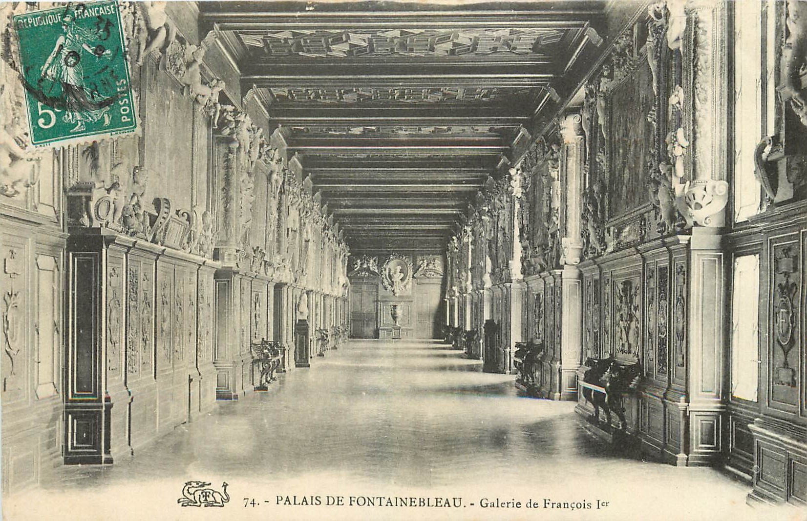 Palais de Fontainebleau — Galerie de François Ier — éditeur non visible, n° 74