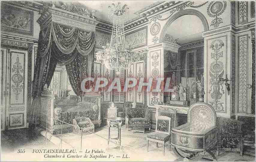 Fontainebleau — Das Schloss. Schlafzimmer von Napoleon I — LL. n° 355