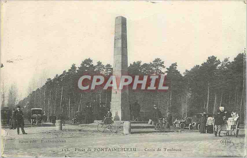 Fôret de FONTAINEBLEAU — Croix de Toulouse — Siron édit. Fontainebleau