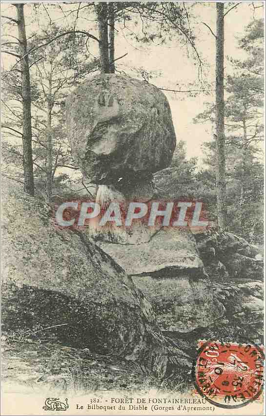 Le Bilboquet du Diable (Gorges d'Aprémont) — Forêt de Fontainebleau — CPAPHIL n°382
