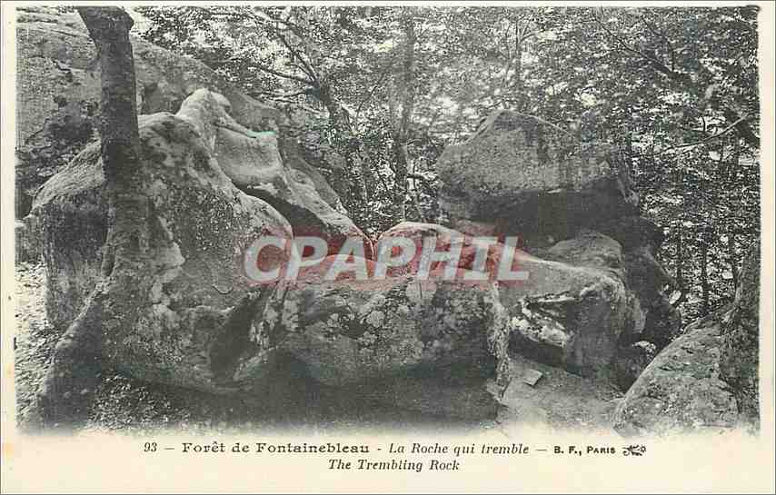 Forêt de Fontainebleau — La Roche qui tremble — B.F., Paris