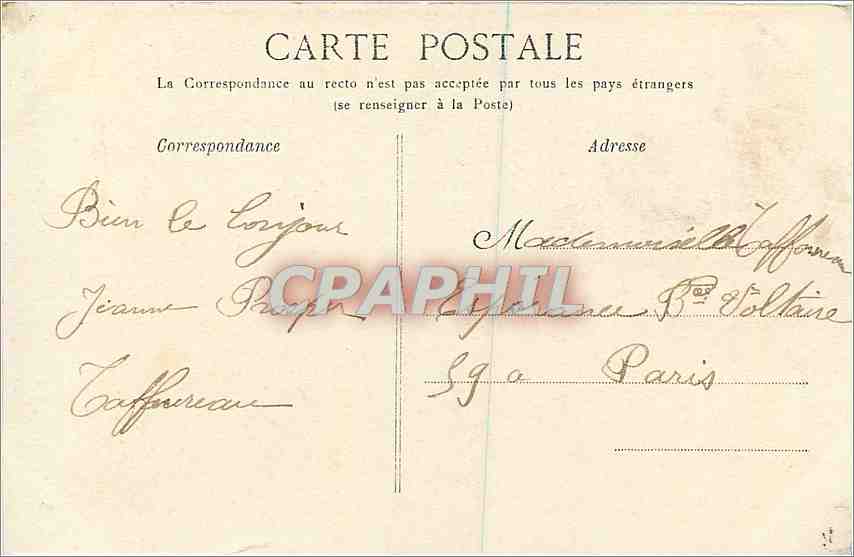 Foresta di Fontainebleau — La Fontaine des Hermites — G.B.N.G. Fontainebleau n°104 — Verso