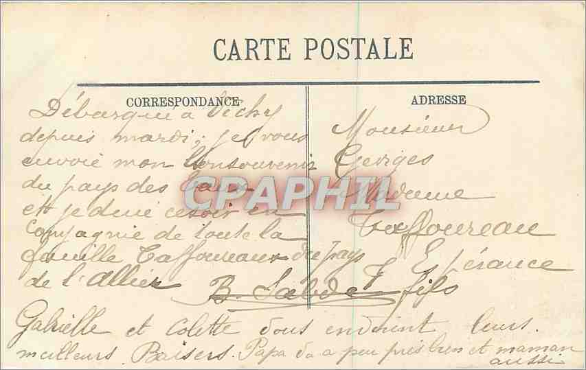 CPA Vichy L'Orangerie des Celestins  — Rückseite
