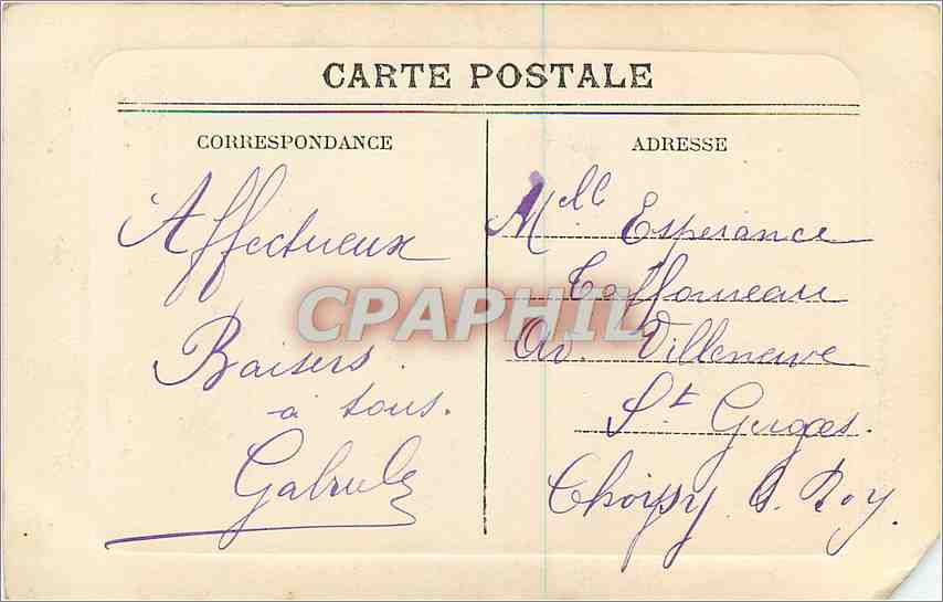 CPA Vichy Eglise Saint Louis Place du Chevalier de la Barre  — Rückseite
