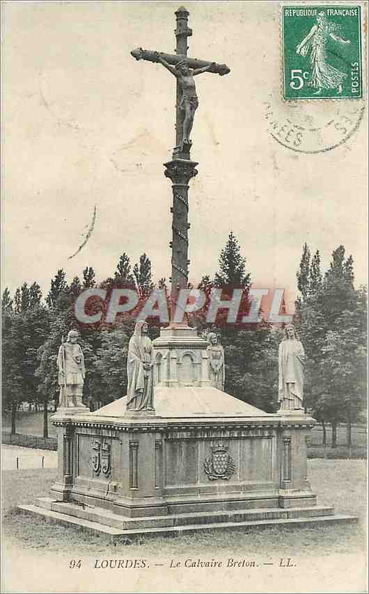 CPA Lourdes Le Calvaire Breton 