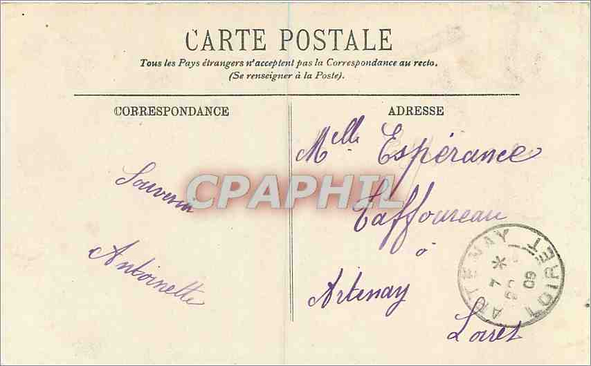 CPA Lourdes Le Calvaire Breton  — Verso