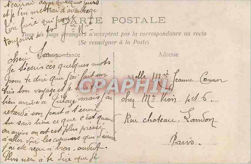 Couple avec bouquet — A vous mes Pensées — Sposes — Verso