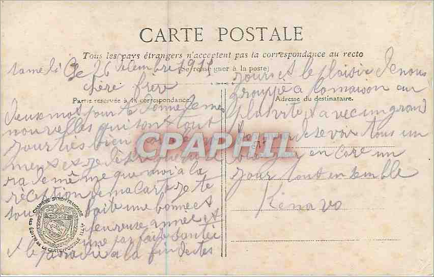 CPA Bonne Annee Femme Alsace — Verso