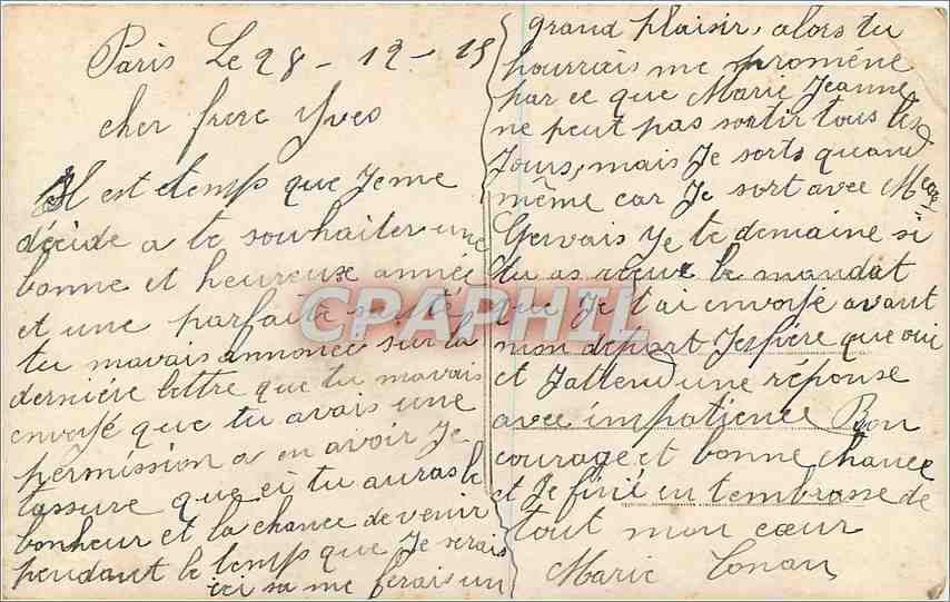 CPA Heureuse Annee Femme — Rückseite