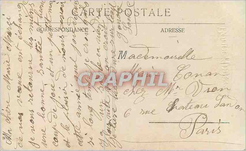 Jeune femme souriante — Bonne Année — éditeur LD, n° 19 — Verso