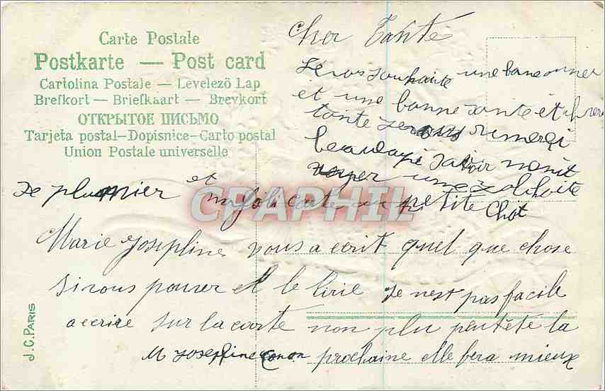 CPA Bon pour 365 jours de bonheur  — Rückseite