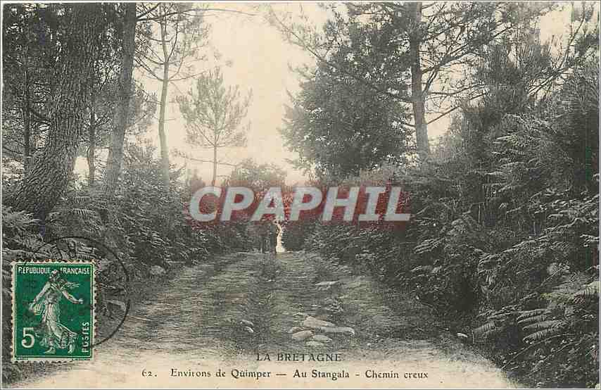 CPA Environs de Quimper Au Stangala Chemin creux 