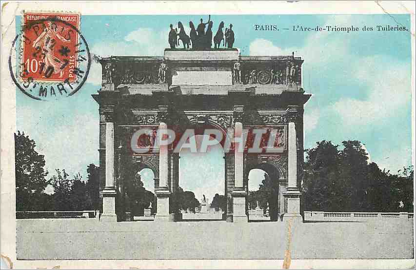CPA Paris l'Arc de Triomphe des Tuileries 