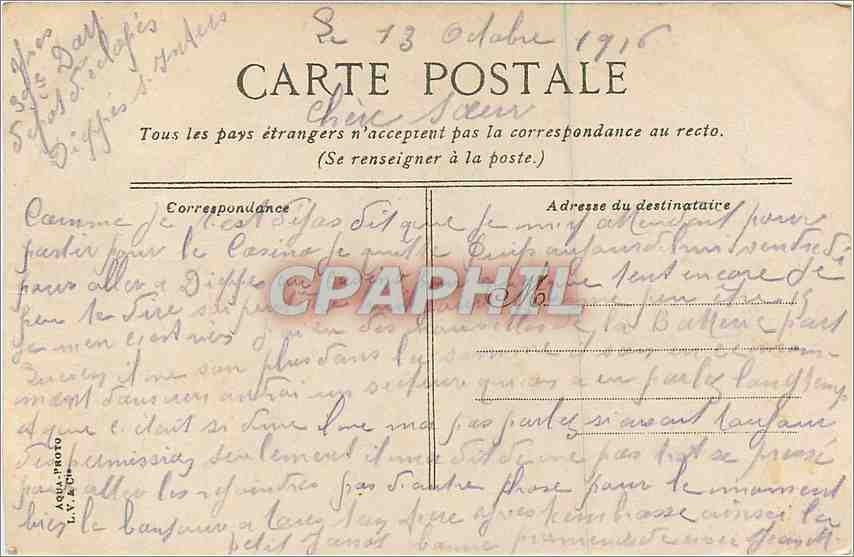 CPA Dieppe L'Arrivee du paquebot de Newhaven Bateau — Rückseite