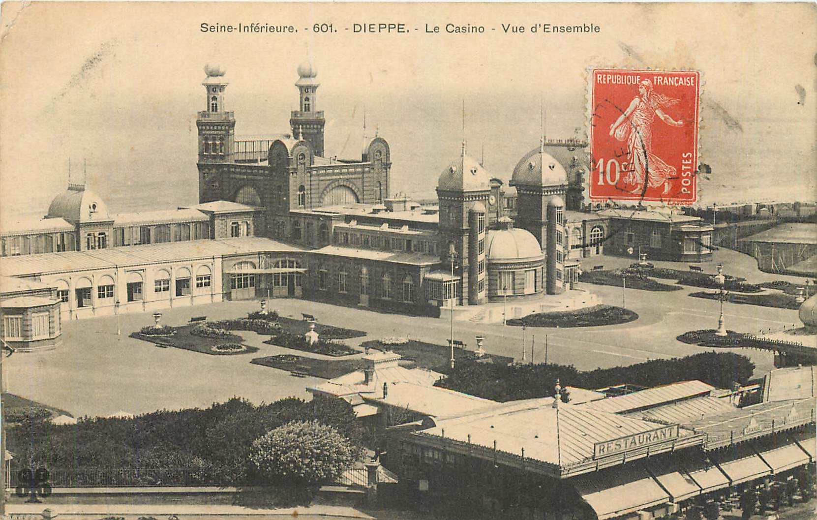 CPA Dieppe Le Casino Vue d'Ensemble 