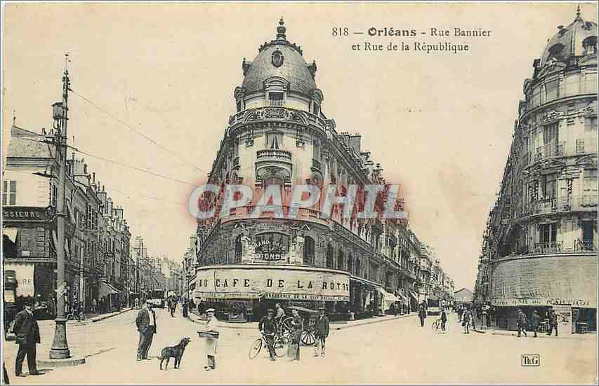 CPA Orleans Rue Bannier et Rue de la Republique 