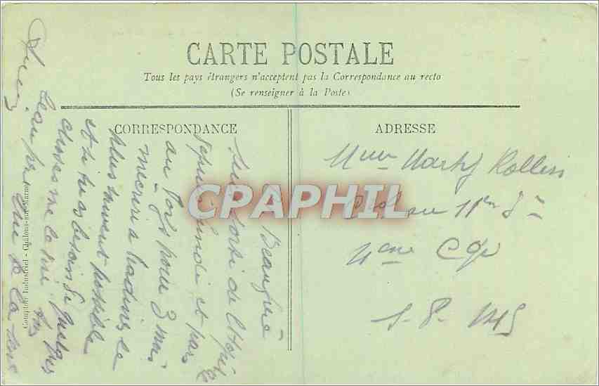 CPA Paris l'Hotel de Ville Bateau Byrrh — Rückseite