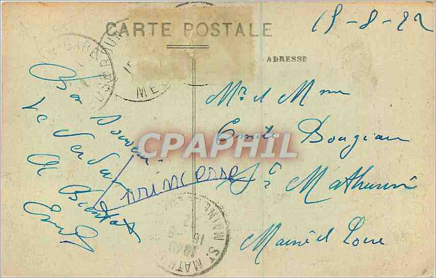 CPA La Bataille de Verdun Interieur de l'Ossuaire de Douaumont Militaria — Rückseite