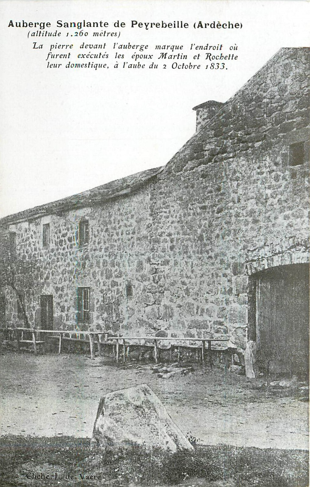 CPA Auberge Sanglante de Peyrebeille Ardeche 