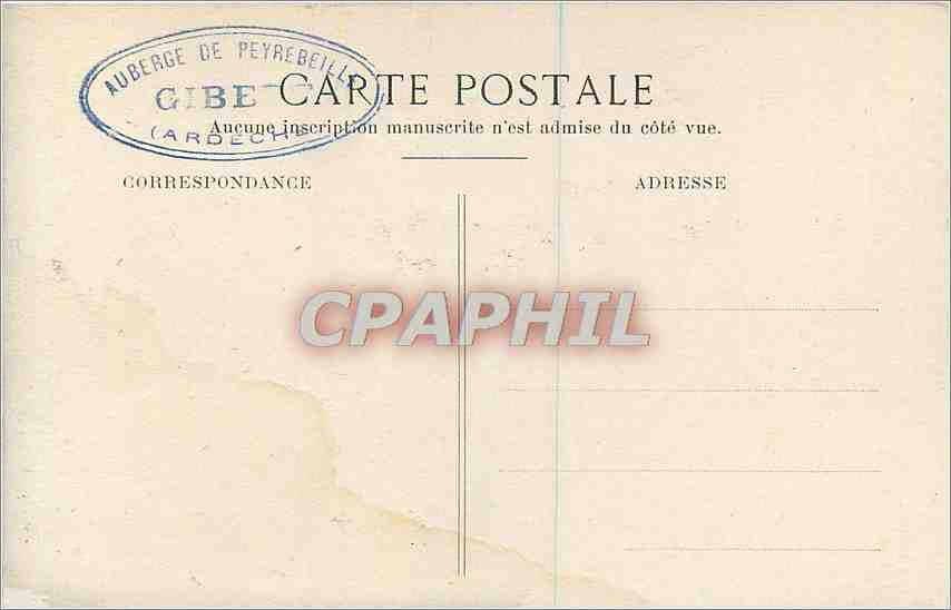 CPA Auberge Sanglante de Peyrebeille Ardeche  — Rückseite