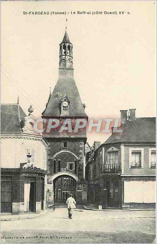 CPA St Fargeau Yonne Le Beffroi 