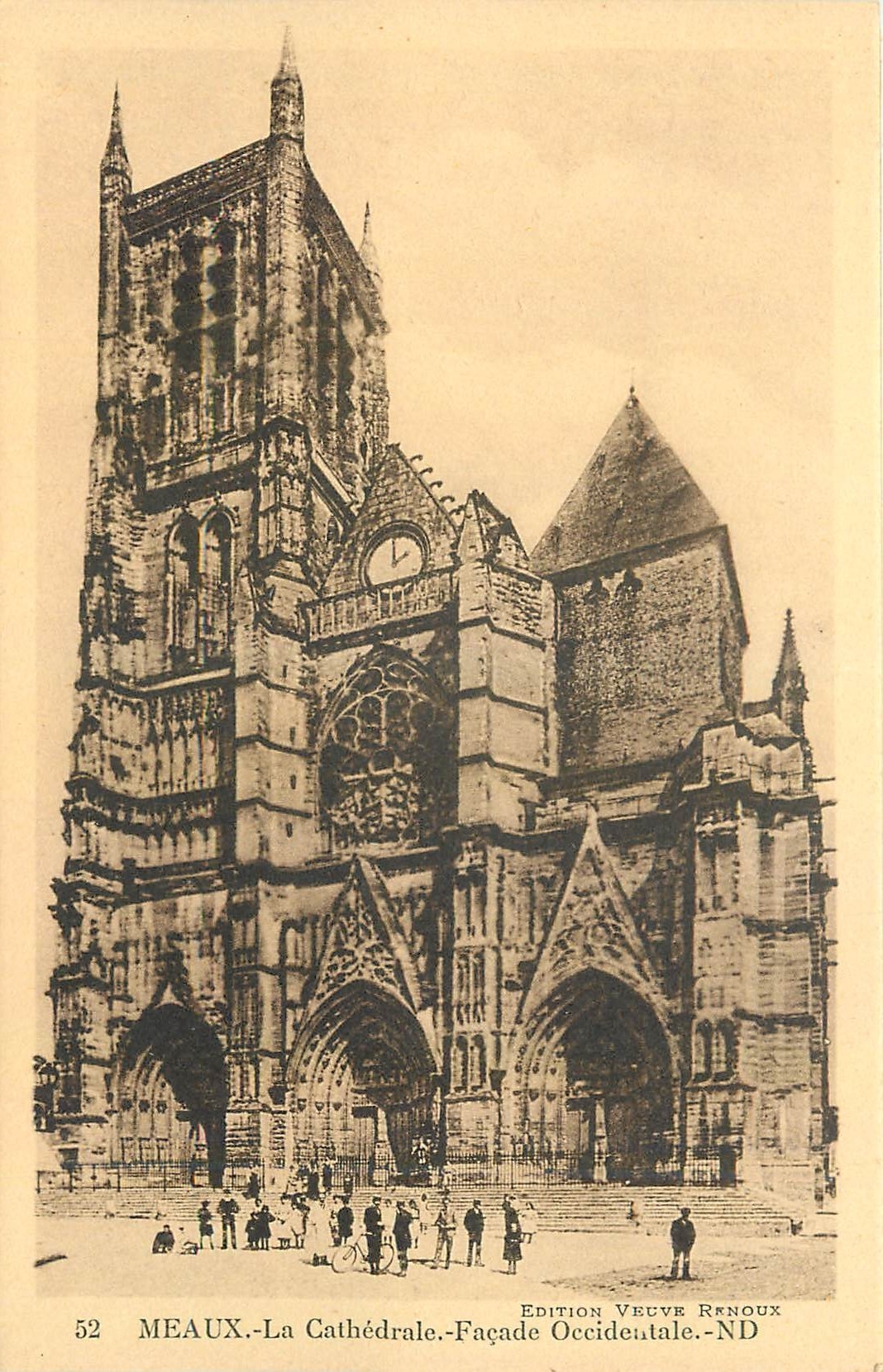 CPA Meaux La Cathedrale Facade Occidentale 