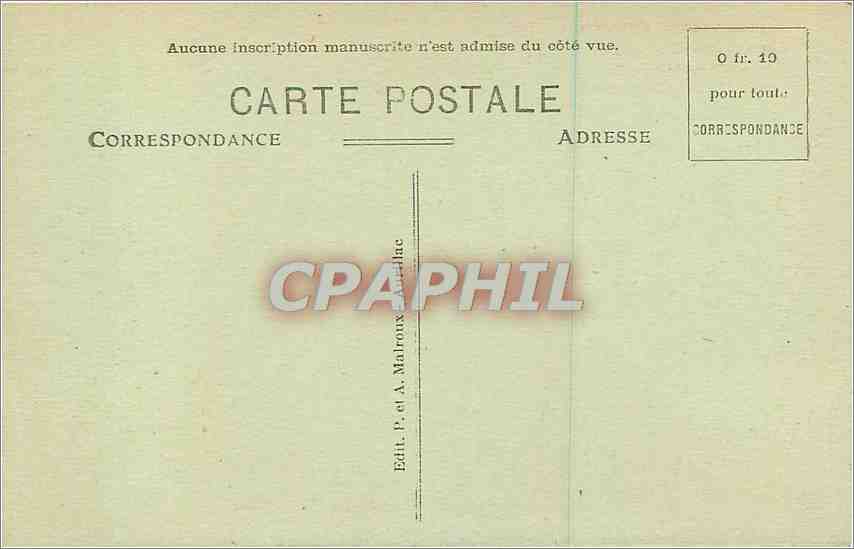 CPA Cantal Fontange Le Chateau de Palmon  — Verso