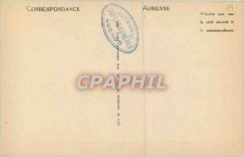CPA Luchon Superbagneres Sommet du Plateau et les Glaciers  — Verso