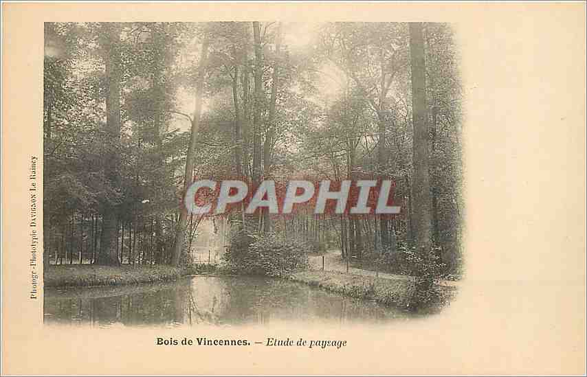 CPA Bois de Vincennes Etude de Paysage 