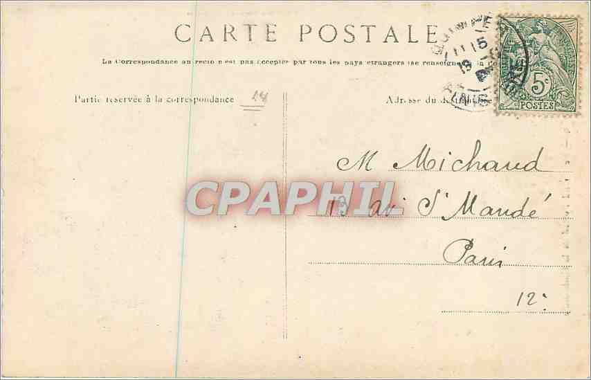 CPA Quimper Le Grand Portail de la Cathedrale  — Rückseite