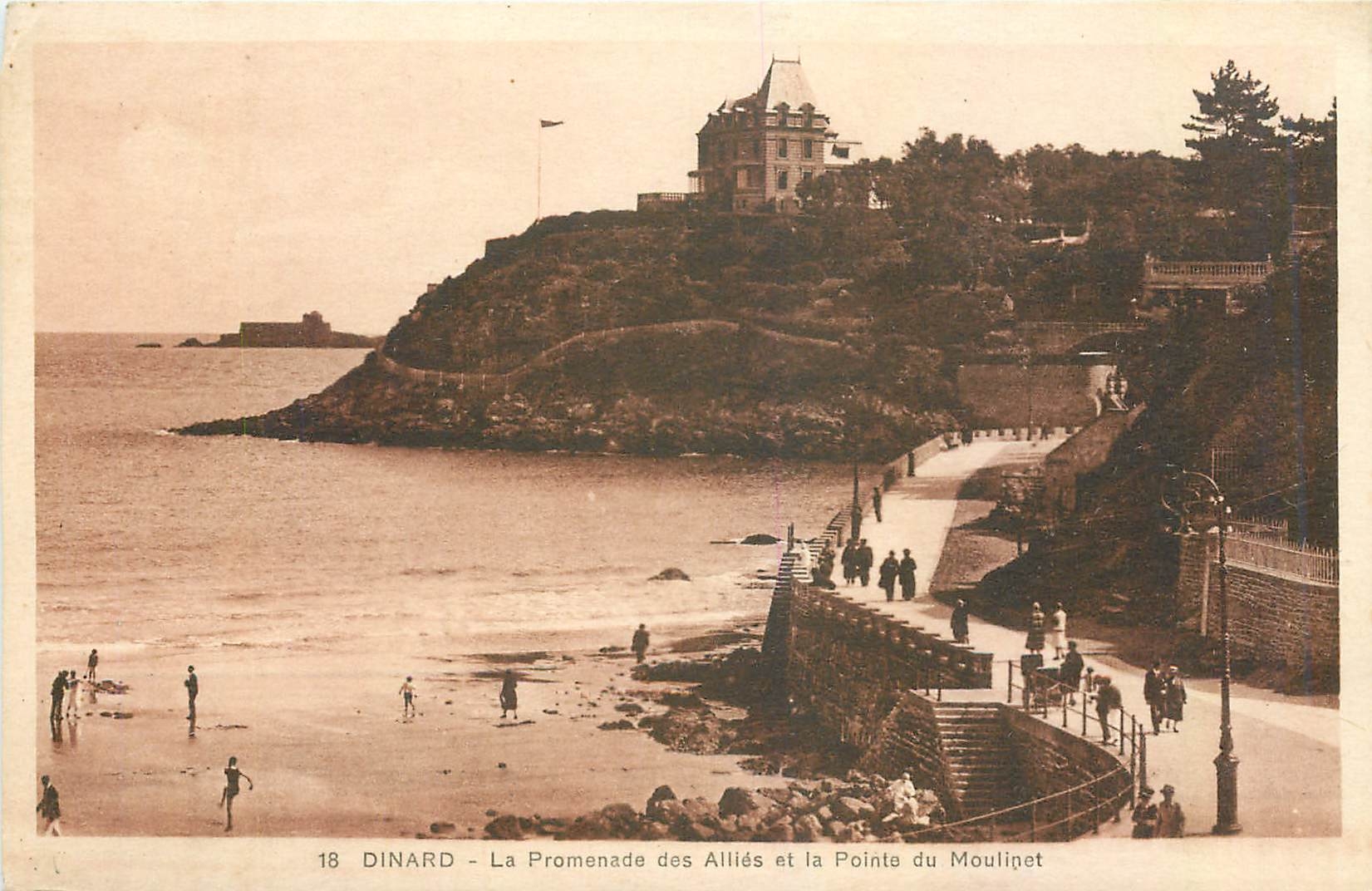 Dinard - La Promenade des Alliés et la Pointe du Moulinet — Édition R. Le Maître, St-Malo, n°18