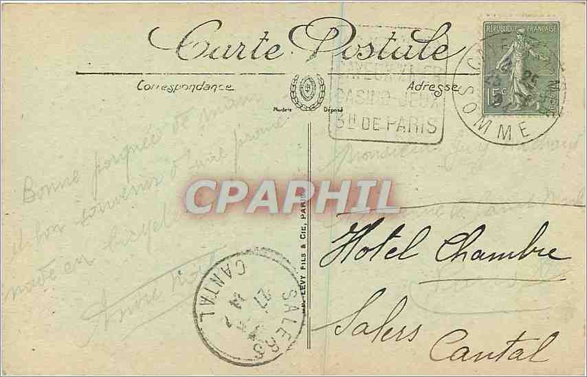 CPA Cayeux sur Mer La Vieille Eglise  — Back