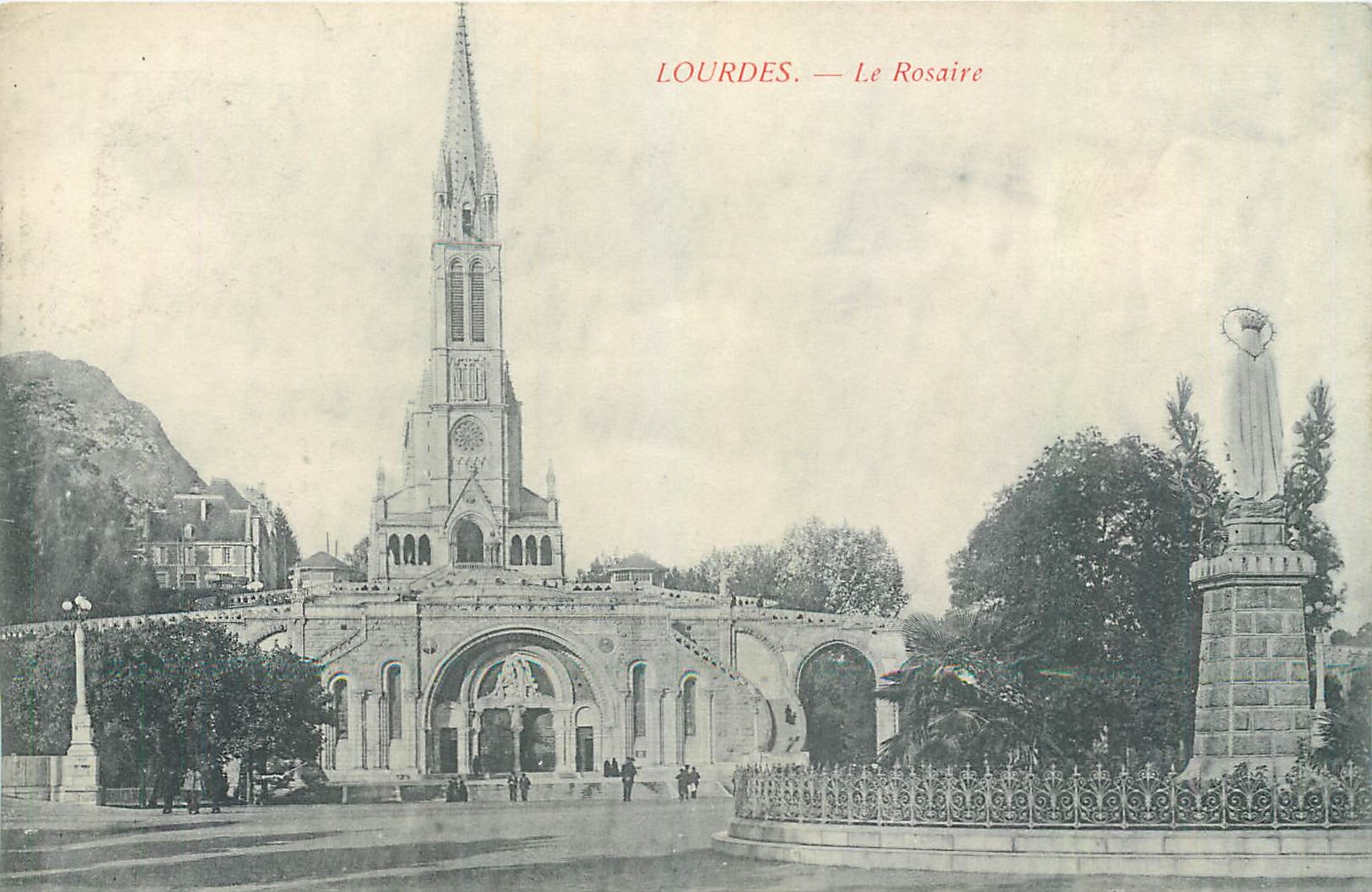 CPA Lourdes Le Rosaire 