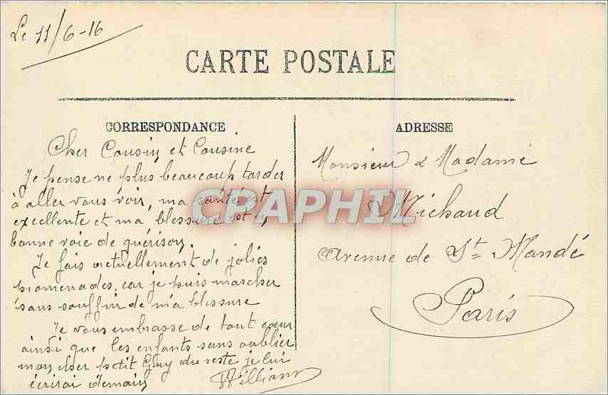 CPA Lourdes La Chute du Gave  — Verso