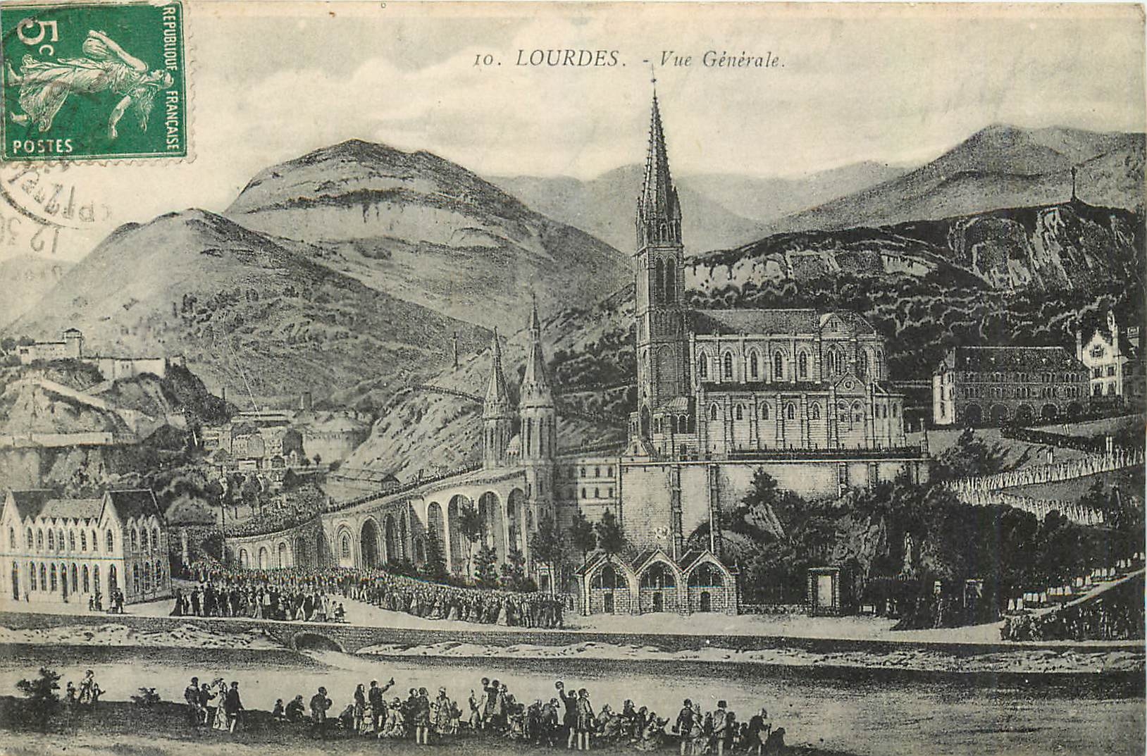 CPA Lourdes Vue Generale 