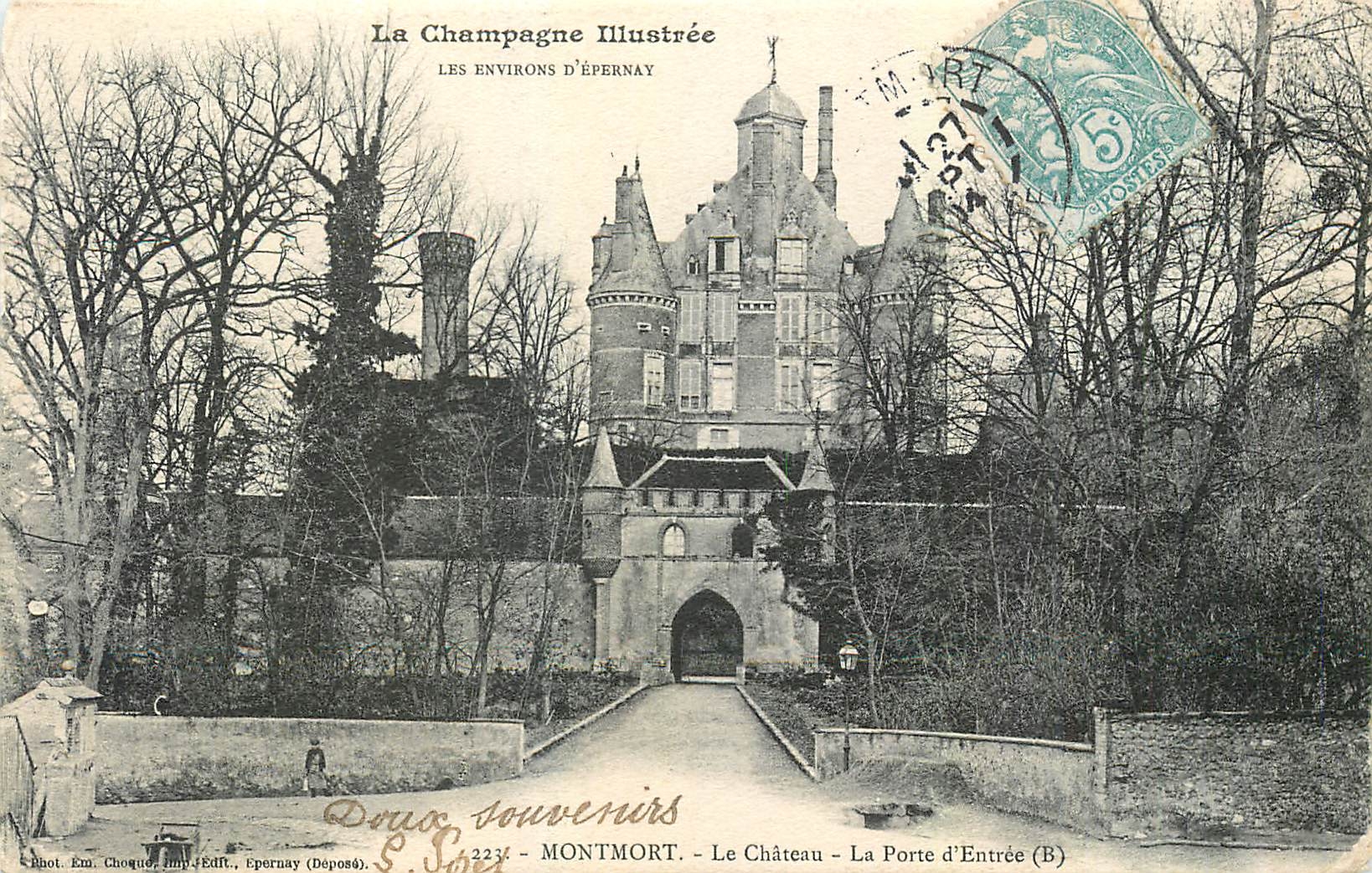 CPA Montmort Le Chateau La Porte d'Entree 