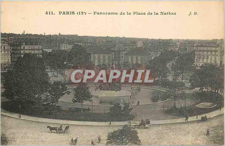 CPA Paris Panorama de la Place de la Nation 