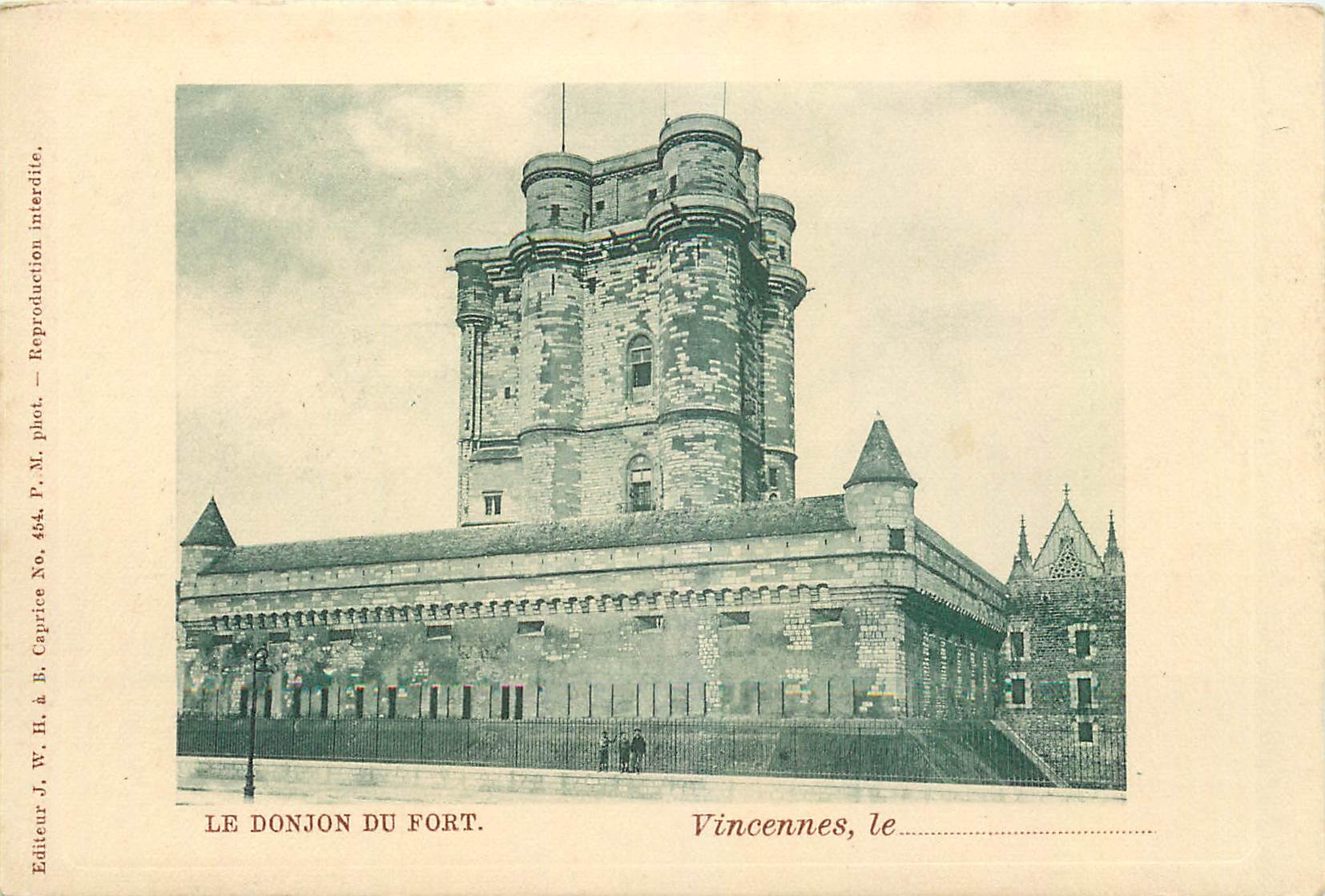 The Donjon of the Fort — Vincennes — Publisher J. W. H. & B. Caprice No. 464