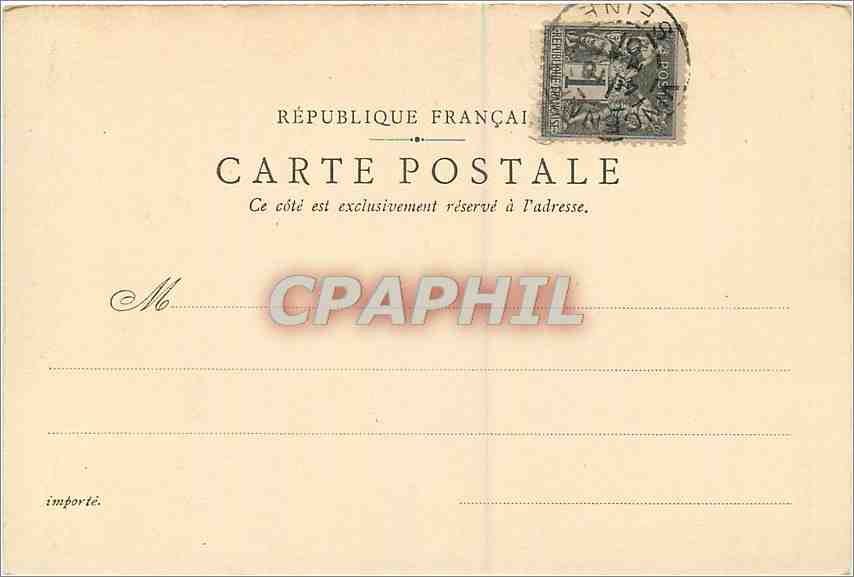 The Donjon of the Fort — Vincennes — Publisher J. W. H. & B. Caprice No. 464 — Back