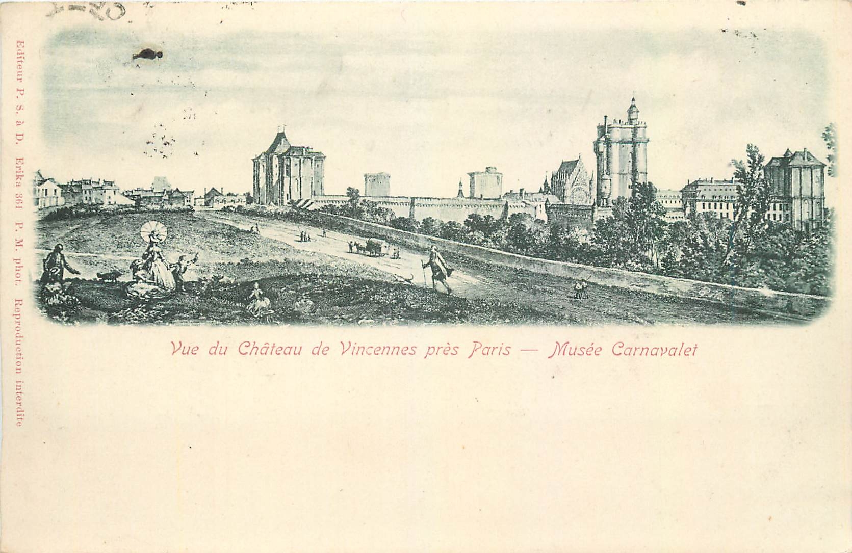 CPA Vue du Chateau de Vincennes pres Paris Musee Carnavalet 