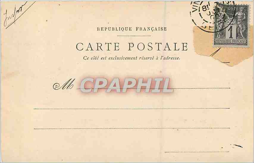 Château de Vincennes — Vue générale du côté du grand corps de garde — Série N°24 — Verso