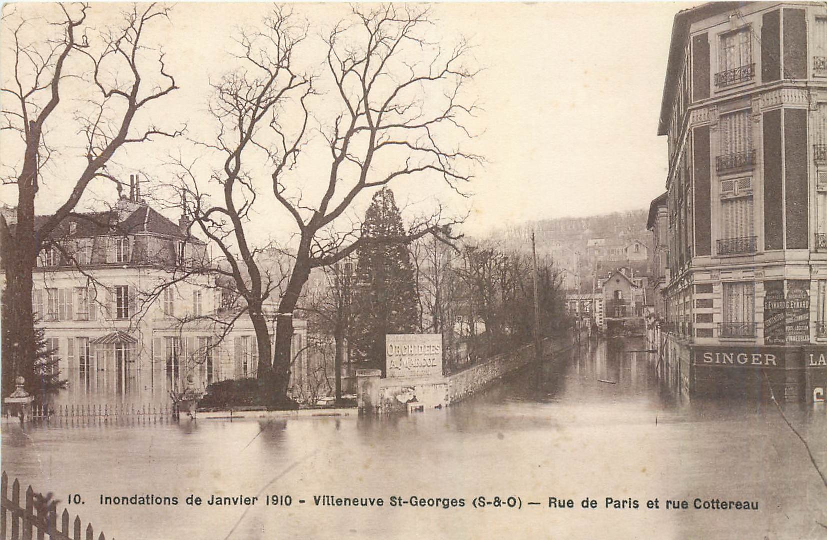 CPA Villeneuve St Georges S O Rue de Paris et rue Cottereau 