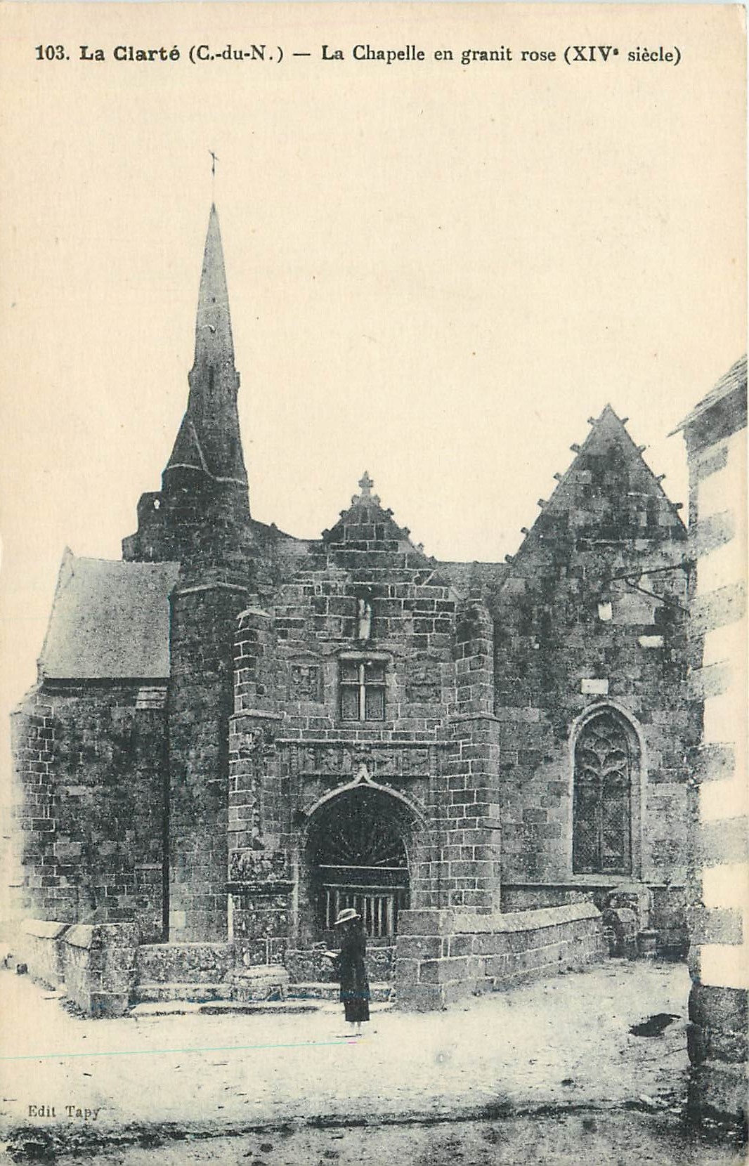 La Clarté (C.-du-N.) — La Chapelle en granit rose (XIVe siècle) — Edit Tapy, n°103