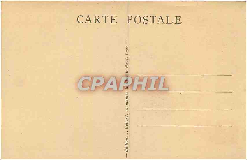 CPA La Catastrophe de Lyon Saint Jean Cote Nord de l'eboulement — Verso
