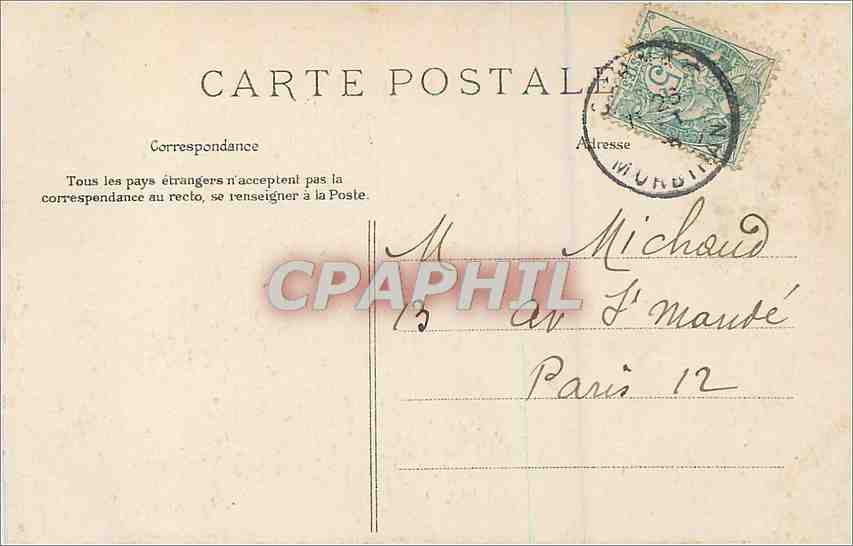 CPA Plouharnel Carnac Le Dolmen de Rondosec  — Rückseite