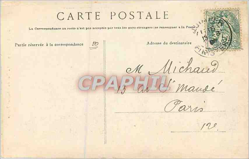 CPA Quimper La Rue du Chapeau Rouge  — Rückseite